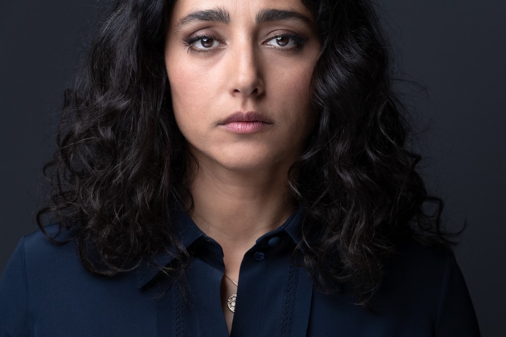 Iranian actress Golshifteh Farahani poses during a photo session in Paris on October 11, 2022. JOEL SAGET / AFP