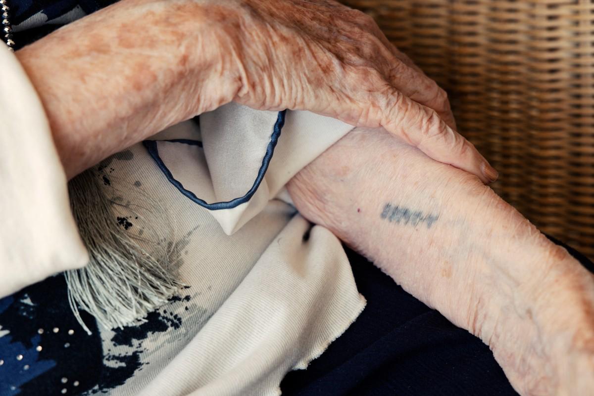 Henia Bryer's tattooed arm.